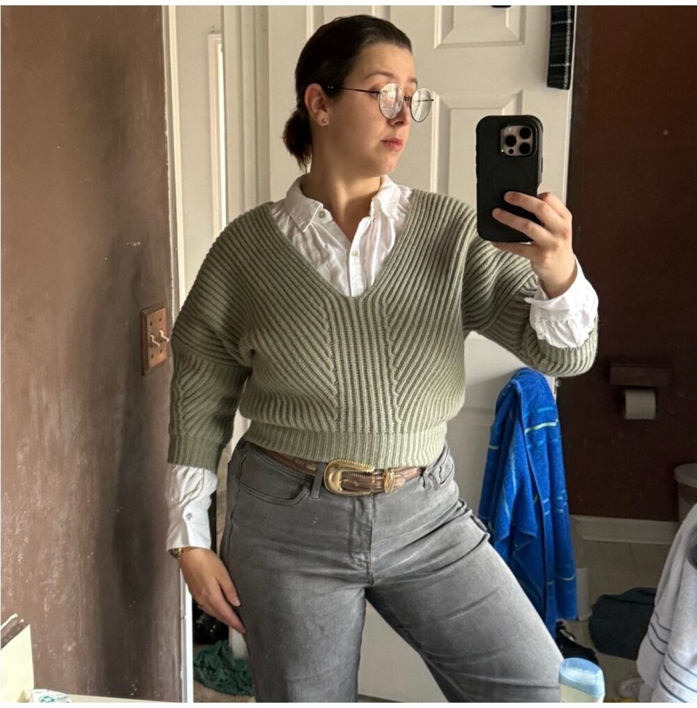 TELA cashmere crop sweater